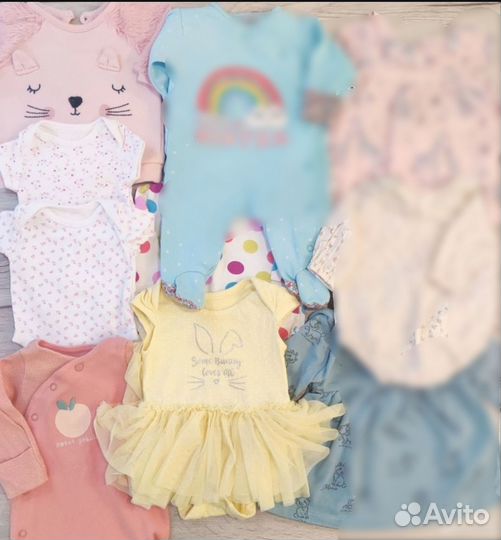 Одежда для девочки были слипы next 50 56 до 1 мес