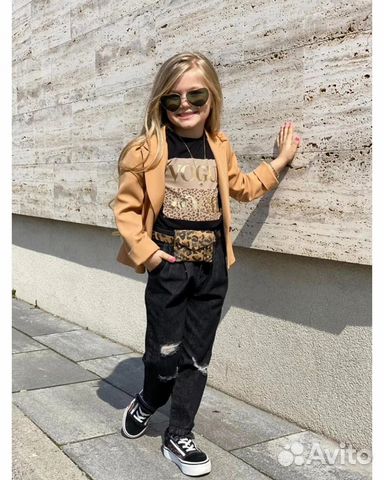 Комплект для девочки джинсы пиджак