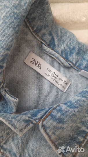 Джинсовая куртка zara 104