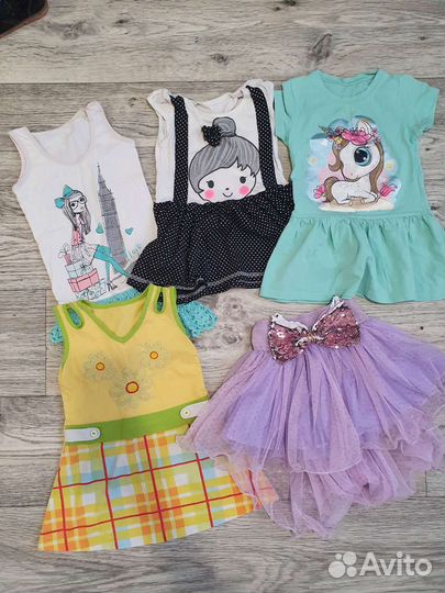 Летние вещи пакетом+обувь для девочки 92 р-р