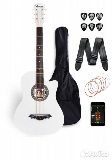 Акустическая гитара Starlord Cobain 38 белая