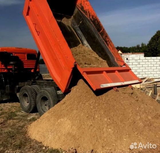 Песок строительный доставка