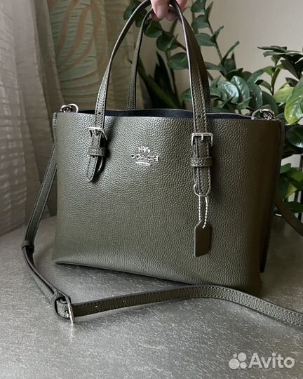 Сумка женская Coach Mollie tote 25, cargo green