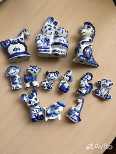 Фигурки гжель-восточный гороскоп