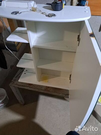 Тумба для ванной с зеркалом бу