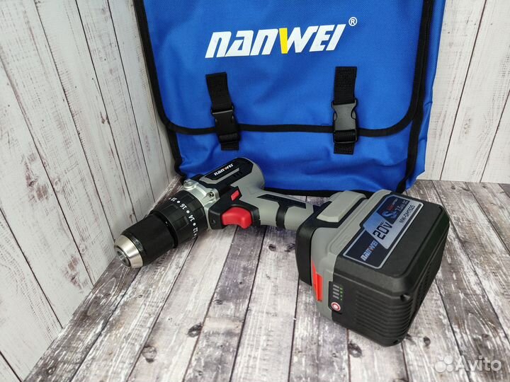 Ледобур шуруповерт Nanwei 150N.m 7.5А 2шт Оригинал