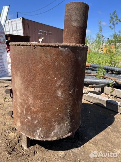 Печка-буржуйка из трубы диаметр 477мм
