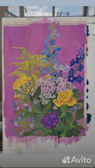 Картина гуашью 