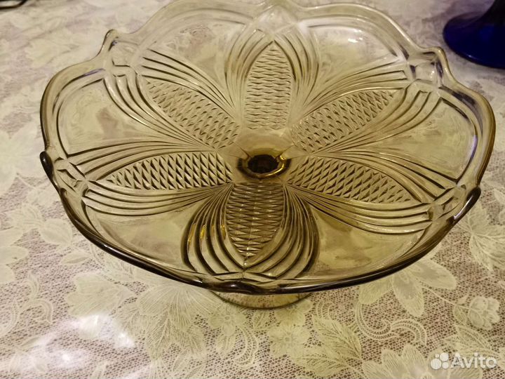 Ваза карамельное стекло СССР