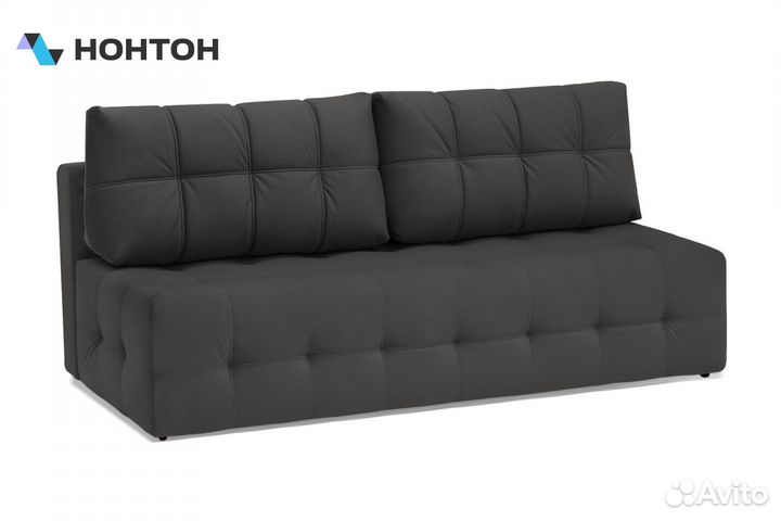 Диван еврокнижка Рон 2.0 mini велюр серый