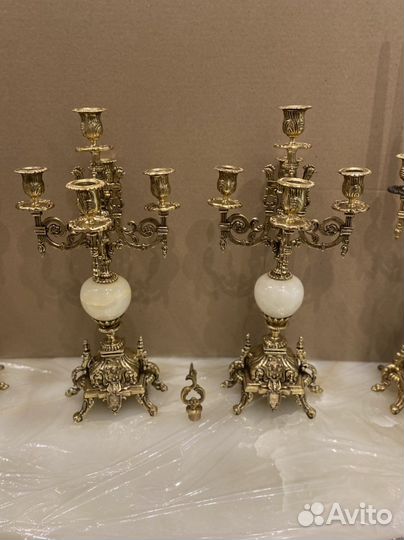 Подсвечники (канделябры) бронзовые