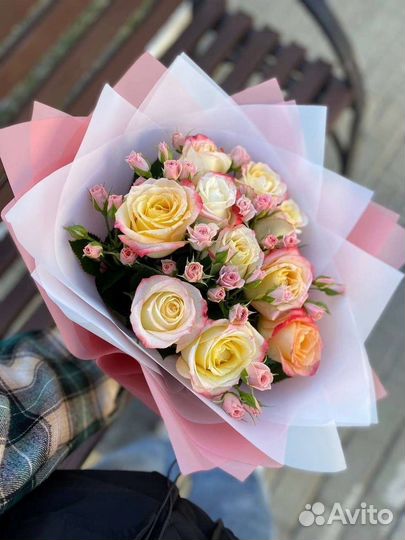 Цветы розы букет