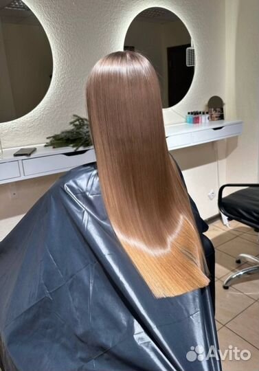 Кератиновое выпрямление волос