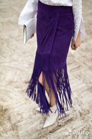 Юбка из натуральной замши