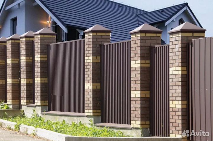 Забор из профлиста качественно работа по договору