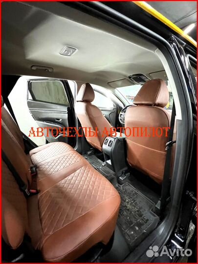 Чехлы Автопилот Hyundai Tucson 4 из экокожи Ромб