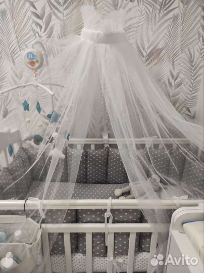 Комплект в детскую кроватку бортики+одеяло