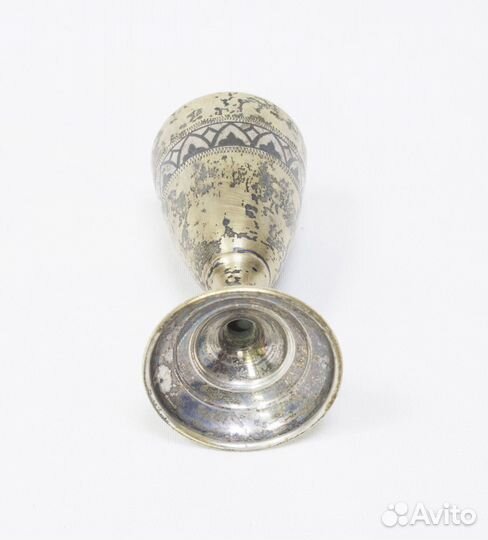 Рюмка на ножке, серебро 875 проба, вес 35 гр, черн