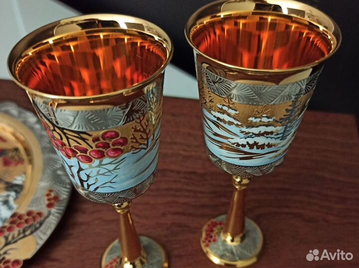 Подарочный водочный набор с росписью