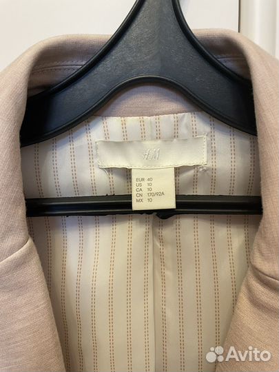 Пиджак женский розовый H&M 46 размер