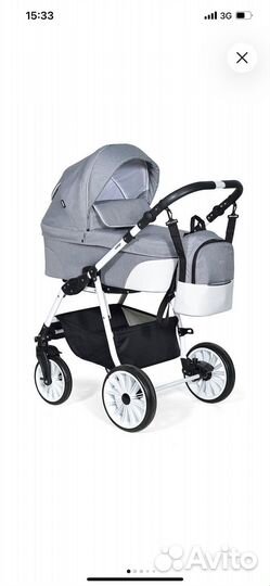 Коляска детская Indigo Alpina (2 в 1) Серая