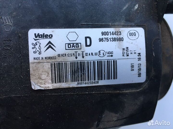 Блок фара peugeot-citroen