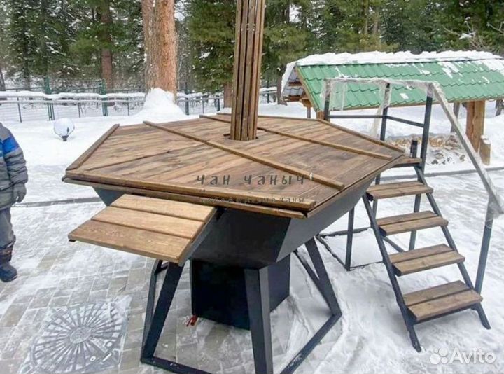 Банный чан с печкой / Купель