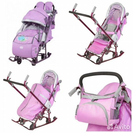 Коляска санки ника 7/4