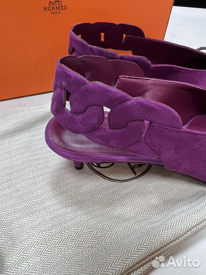 Туфли Hermes фиолетовые