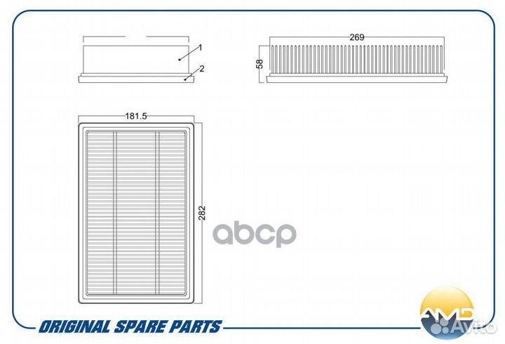 Фильтр воздушный nissan (Pathfinder III R51M)