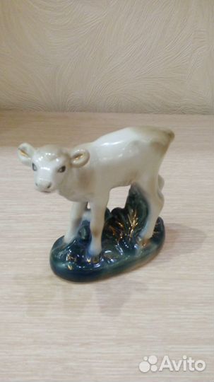 Статуэтка Теленок Фарфор СССР