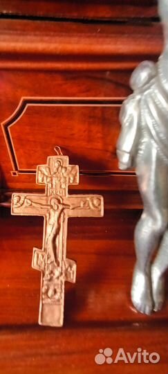 Крест распятие СССР метал