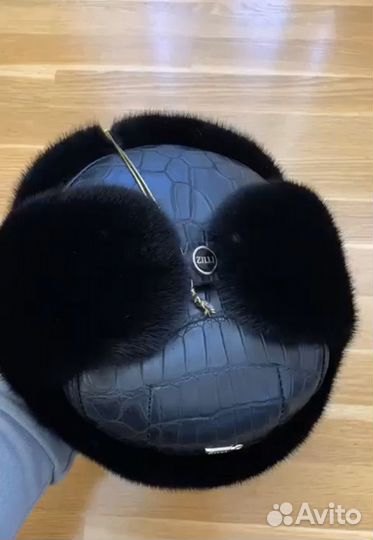 Ушанка Zilli Эксклюзив Кожа Крокодила Питона