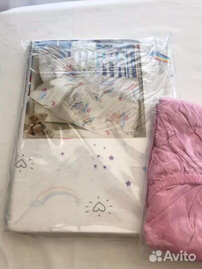 Постельное белье сатин новое единорог