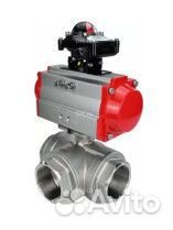 Кран шаровой DN.ru RP.SS316.200.MM 3/4 Ду20 Ру63 стандартнопроходной трехходовой L-тип, нержавеющая