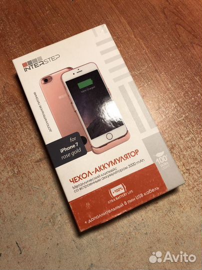 Чехол-аккумулятор InterStep iPhone 7 rose