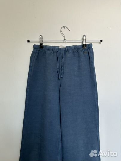 Брюки широкие льняные