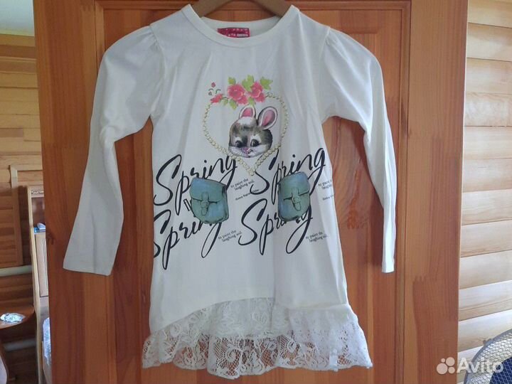 Вещи на девочку 128 пакетом весна-лето