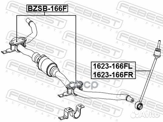 Втулка переднего стабилизатора комплект bzsb166