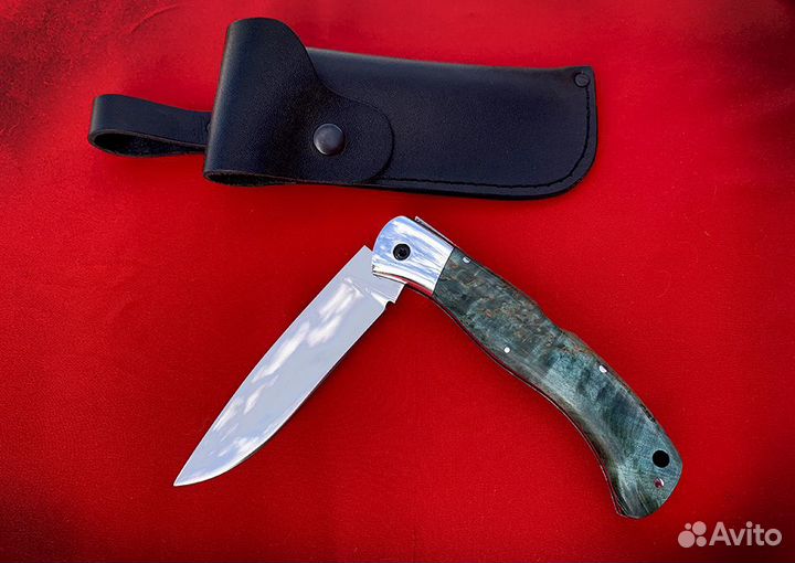 Складной якутский нож из кованной стали Х12мф