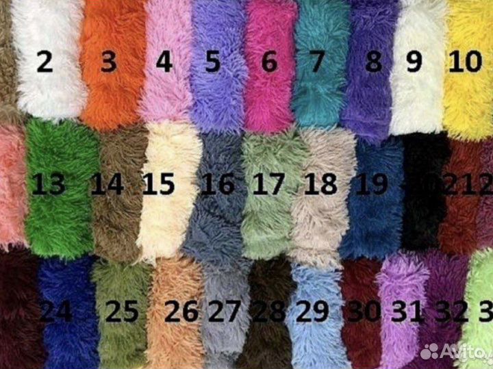 Плед травка беж/молочный/яркий новый