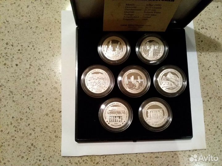 Уникальный набор монет Серебро Забытые культуры