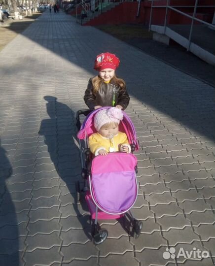 Коляска-трансформер для кукол до 60 см