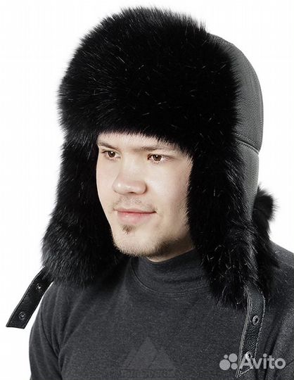 Ушанка берет норка кожа