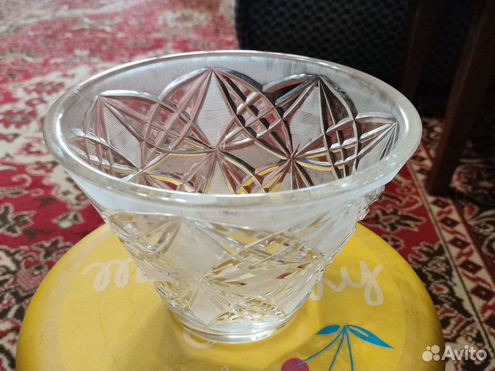 Ваза для фруктов хрусталь