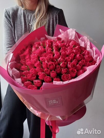 101 Роза Букет Роз Цветы Доставка Воронеж Розы