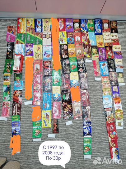 Фантики из под шоколадок, печенья