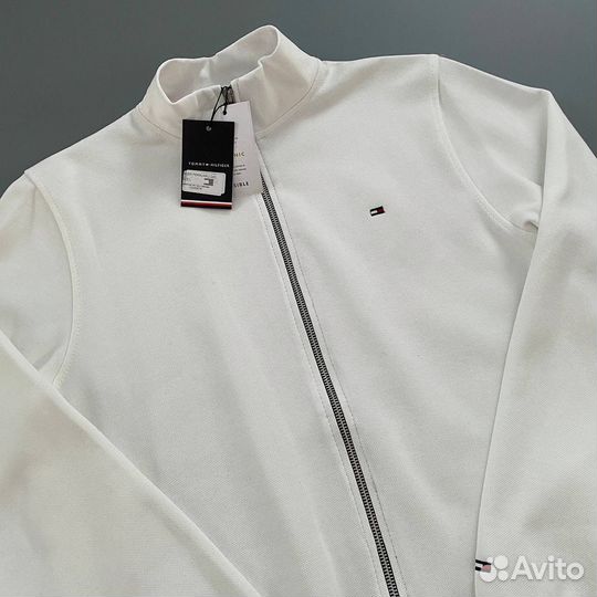 Tommy hilfiger свитшот на молнии белый