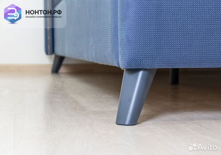 Кровать Мелисса серо-синяя