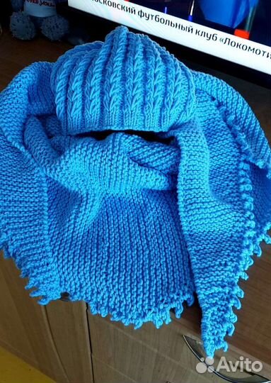 Комплект шапка и снуд женский